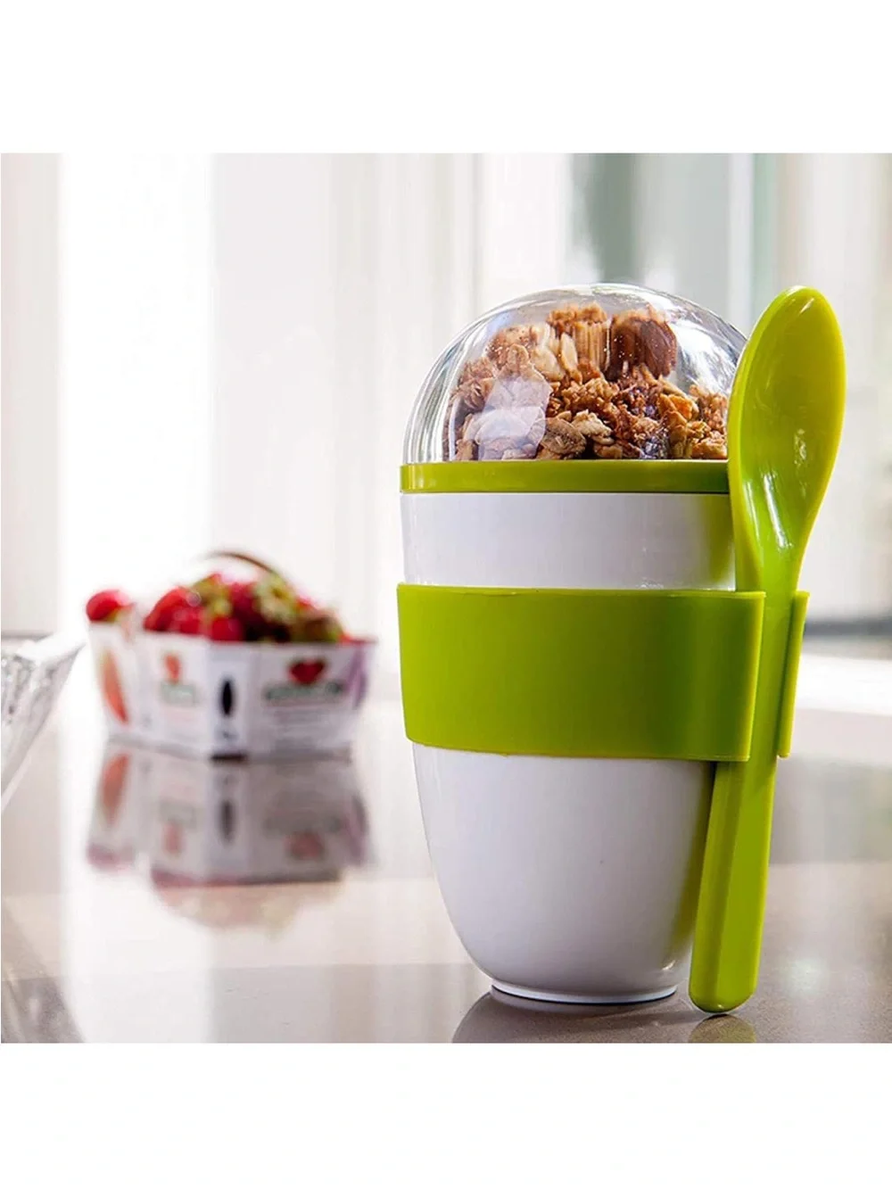 Joie Travel Yogurt Cup with Spoon - Lime